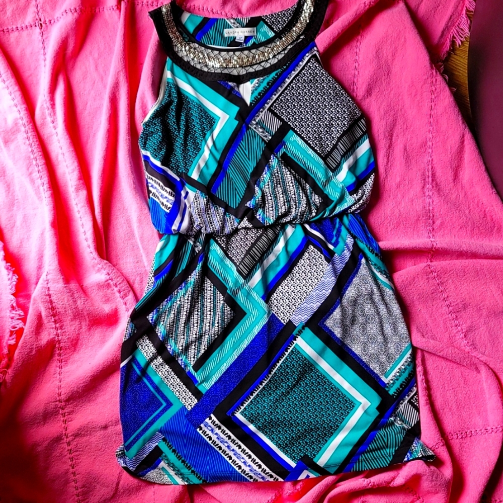 Sandra Darren 4P beautiful dress VIVID COLORS